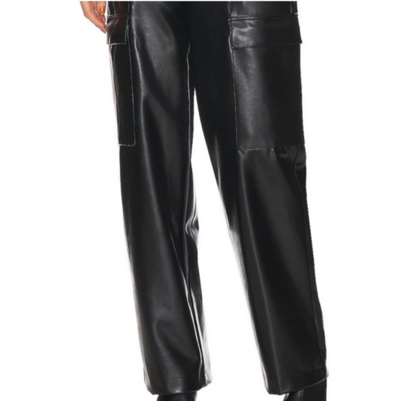 7 For All Mankind Faux Leather Cargo Pant - Picture 2 of 10